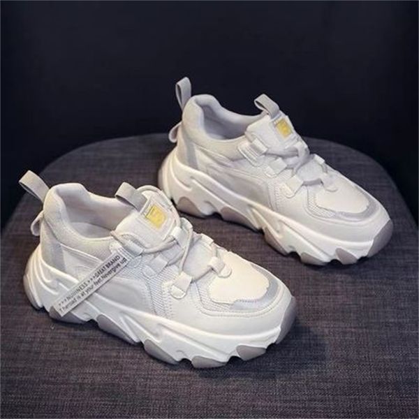 

new fall 2021 of hip hop chunky tennis shoe caesars women shoes from ulzzang zapatos mujer size 35-40 white hkl2, Black