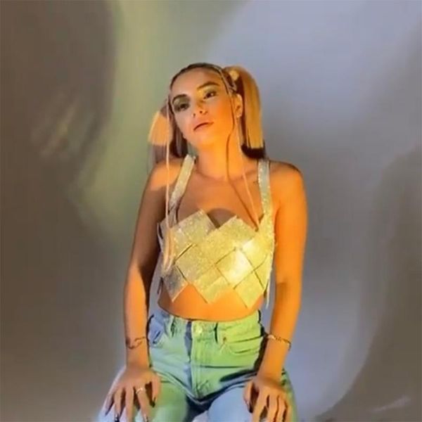 

white day handmade stitching shiny crystal hollow irregular short girl carnival party