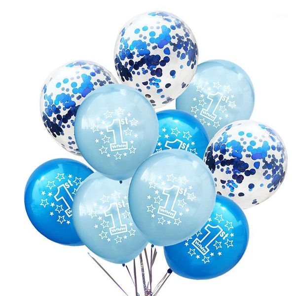 

kids boy 1st birthday balloon one 1 year old first birthday anniversary party decor latex ballon kids favor1
