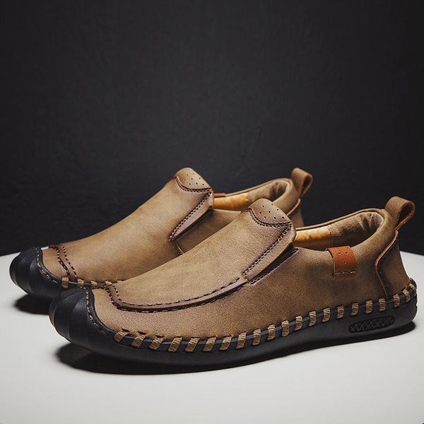 

fashion flats casual men shoes genuine leather loafers male leisure retro male leather handmade platform men shoes hc-607, Black