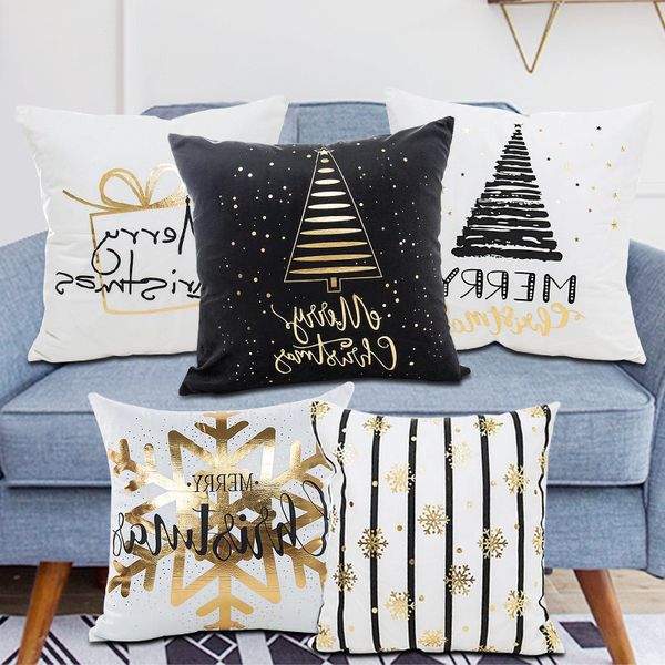 

cotton linen merry christmas cover 45x45cm cushion christmas decor for home happy new year decor 2020 gift