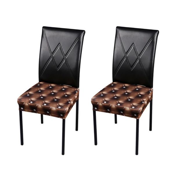 

2pcs 3d printing chair cover spandex stretchable dining chair seat covers ceremony slipcovers wedding events decoration