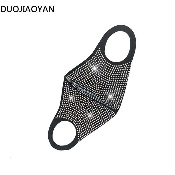 

yellow flash bling funny fashion mascarilla diamond rhinestone nightclub party personalized polyester spandex c