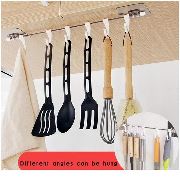 

6 hook suction cup shelf hooks kitchen gabgets cupboard home organizer storage rack pantry chest tools towels hanger jlldcs