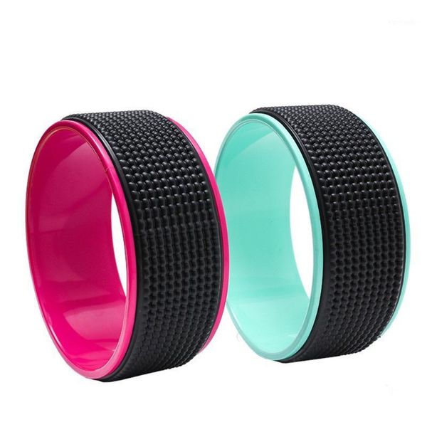 

yoga circles wheel back roller and stretcher with thick cushion for dharma yoga1