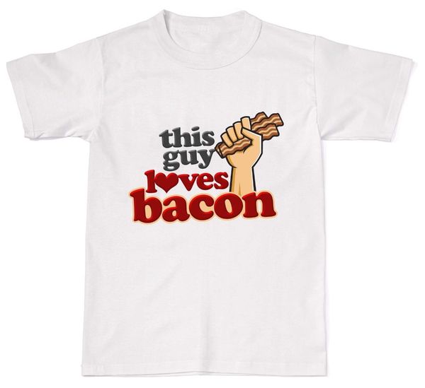 

sport 2019 summer sale fashion this guy loves bacon t-shirt t shirt cotton