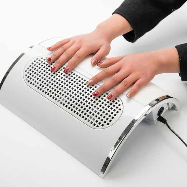 

hand dryers 30w fan art salon suction dust collector machine vacuum cleaner 3 fans+2 bags acrylic uv gel nail collector1