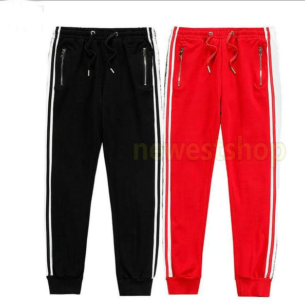 

2020 new autumn winter strip printing trousers casual sweatpants men women trousers sport sweatpants jogger pants, Black