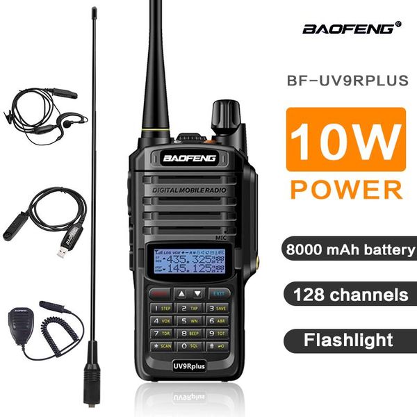 

walkie talkie 10w baofeng uv-9rplus waterproof ip67 radio 10km uv 9r