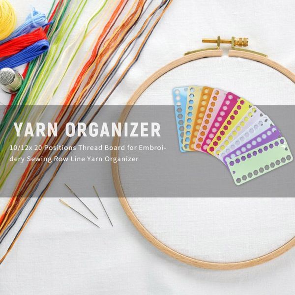 

10/12pcs practical thread board for cross stitch embroidery row line holder household plastic sewing tools supplies1, Black