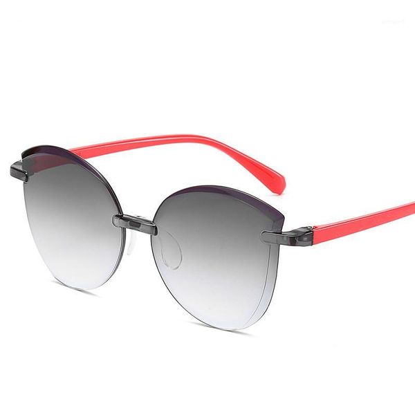 

sunglasses children's rimless cut-edge fashion parent-child 2021 girls boys trendy glasses cat eye sun glasses1, White;black