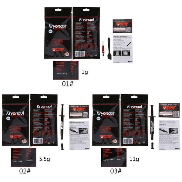 

thermal grizzly kryonaut 1g/5.5g/11g cpu processor heatsink fan thermal compound cooling grease/ cooler paste