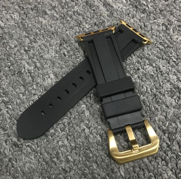 

смотреть аксессуары iwatch 3 для 1 пряжки золото с серии 2 4 полоса ремешка для часов sile rubber 5 spirt sport band sqcad, Black;brown