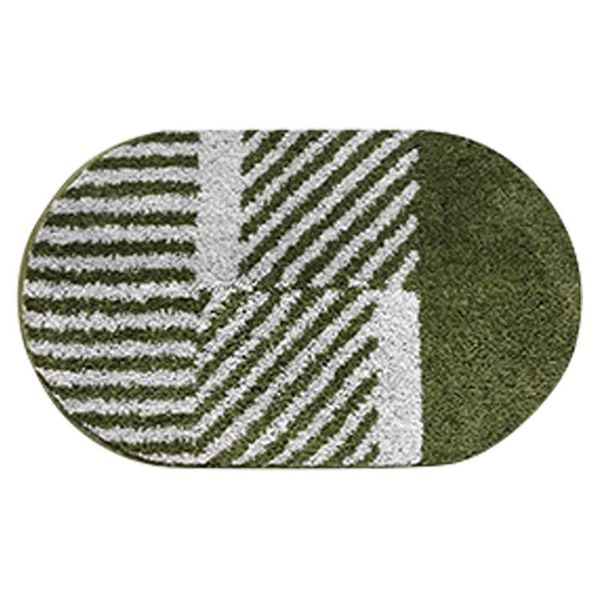 

room floor shower toilet non slip bedroom striped modern machine washable oval water absorbent area rug bath mat ultra soft