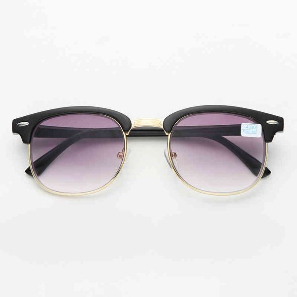 

sunglasses new finished myopia with power half frame for women and graying sunglasses men, White;black