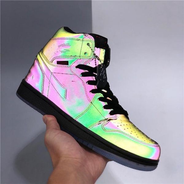 

хорошее качество jumpman 1 ретро высокий бесстрашный с многоцветным черным счастливым зеленым дизайнерским обувь мужские мужские модные трен