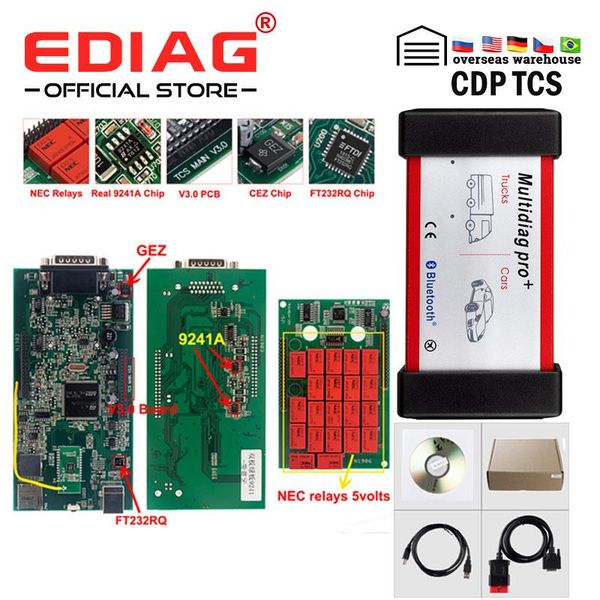 

2020 multidiag pro + cdp tcs with 2020.1/2020.00 nec relays for car/truck bluetooth scanner obdii obd2 car diagnostic auto tool