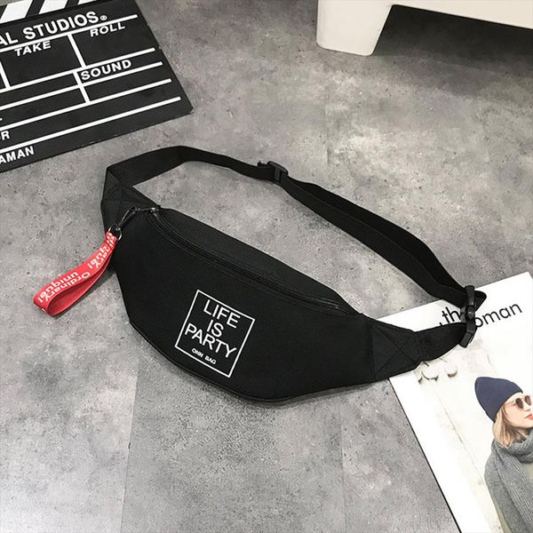 

sports canvas waist bag fanny casual chest packs for men portable travel shoulder crossbody bags bolsas feminina ew