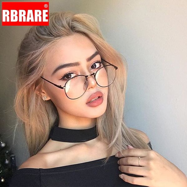 

fashion women glasses frame optical vintage metal eyeglasses women brand designer optical frames round flat mirror glasses oculos, White;black