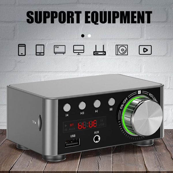 

portable speakers bluetooth 5.0 digital power speaker audio board 50wx2 stereo amp amplificador home theater usb tf card player