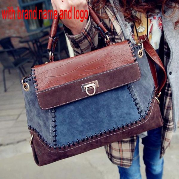 

distressed version korean the 2017 of new denim bag handbag bag retro matte denim bag cross two-tone stitching 3excm qynf
