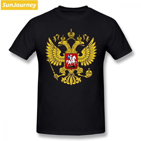 

золото россии eagle t с коротким рукавом мужская футболка новый стиль geek плюс размер o-образным вырезом хлопок рубашки спорта с капюшоном