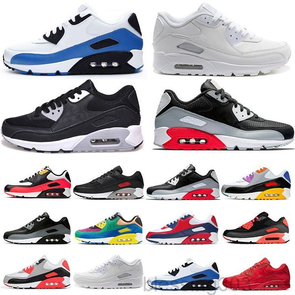 

air cushion 90 casual shoes black white red 90 men women sneakers classic air90 trainer outdoor sports shoe hkrr