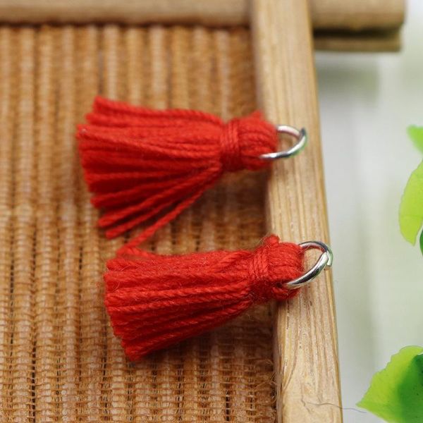 

20pcs 1.5cm metal ring mini cotton thread tassels diy craft earring clothes curtain jewelry decor accessories small fringe trim h bbyziu