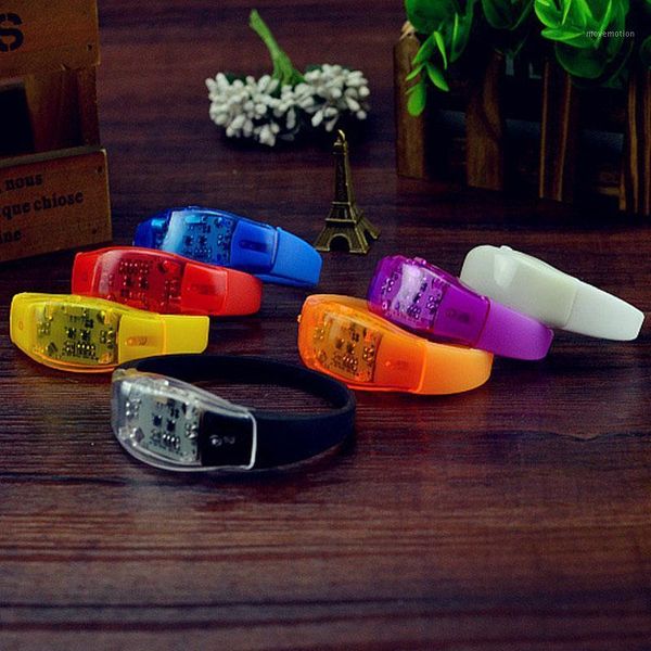 

silicone sound controlled led light up bracelet activated glow flash bangle wristband for festival party christmas1