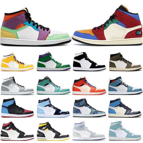 

2020 new mens womens basketball shoes mid se blue great multi color lakers yellow shattered backboard incredible hulk sports sneakers 36-46