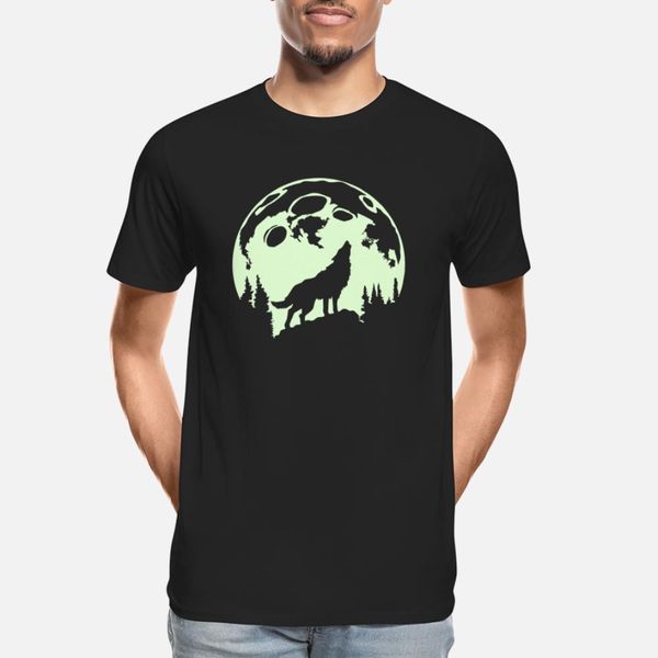 

glow-in-the-dark wolf howling at the moon t shirt popular trendy tracksuit hoodie sweatshirt