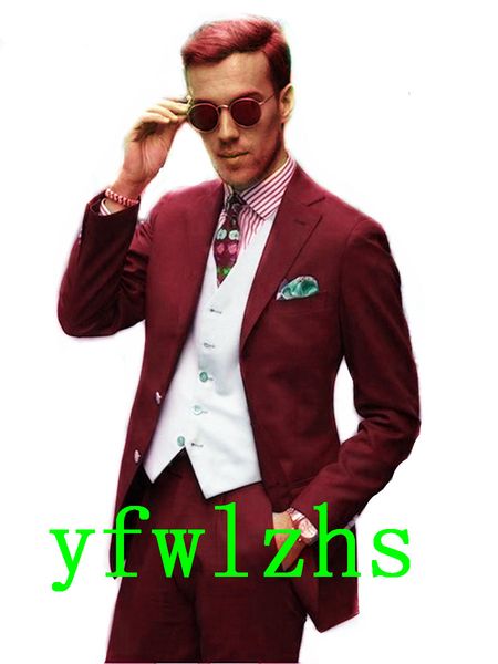 

classic two buttons handsome groomsmen notch lapel groom tuxedos men suits wedding/prom man blazer ( jacket+pants+vest+tie) w597, Black;gray