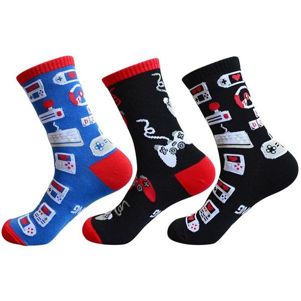 

men's socks 2021 novelty funny gaming game non-slip cushion for men, Black