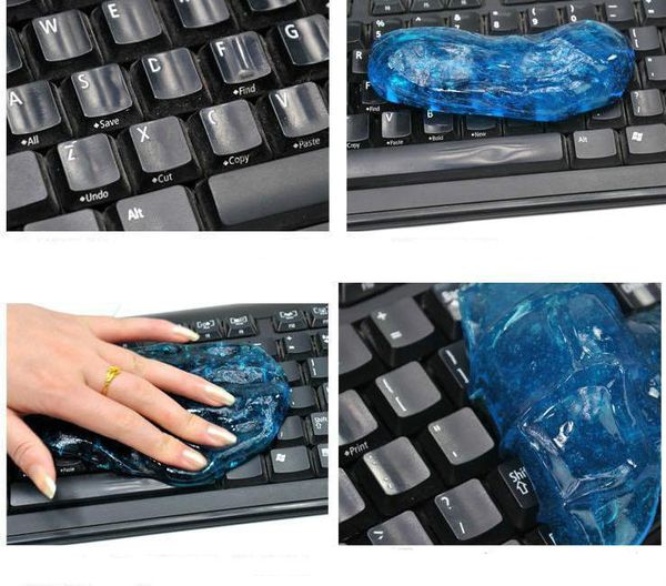 Hot magic poeira limpeza de alta tecnologia transparente composto de limpeza slimy gel teclado / super limpador de computador / monito para teclado