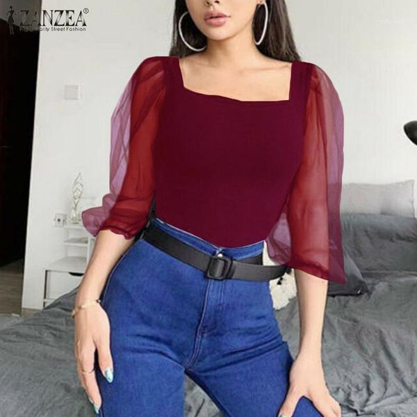 

2020 summer women zanzea bodysuits rompers short playsuits puff sleeve square neck vintage jumpsuits lace leotard 5xl1, Black;white