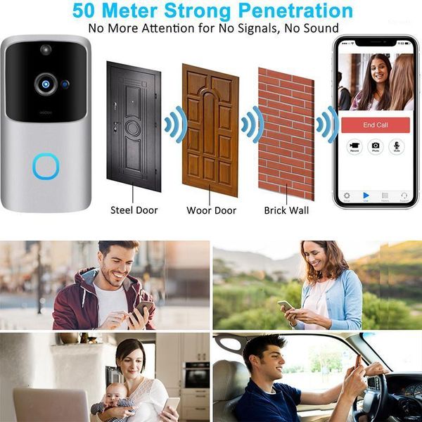 

m10 pro smart 1080p wifi video doorbell camera visual intercom with chime night vision ip door bell wireless home security camer1