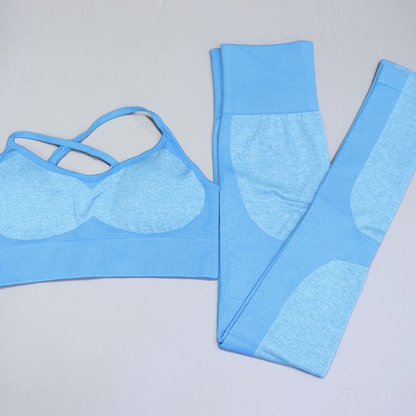 

2pcs energy seamless yoga set women fitness yoga bra sports bra +high waist patchwork workout leggings gym pants sports suit c0122, Gray