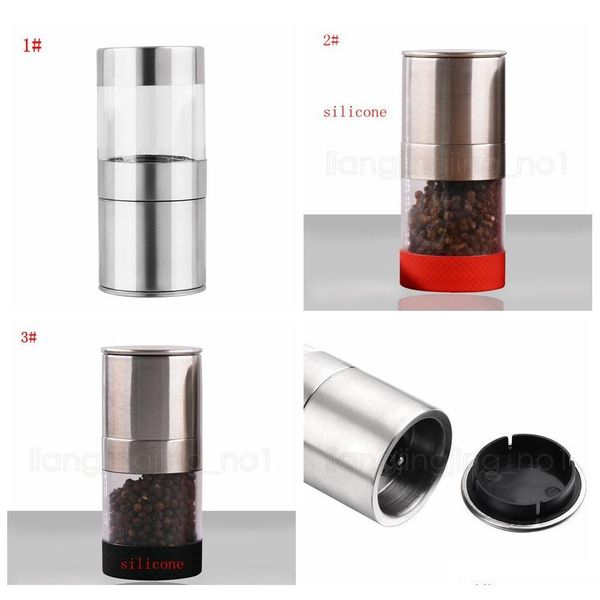 

stainless steel pepper mill grinder manual salt portable kitchen mill muller home kitchen tool spice sauce pepper m jllrpr loveshop01