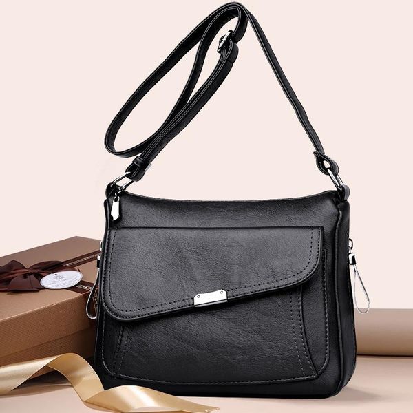 

cross body luxury women's bag pu leather crossbody 2021 large capacity messenger simple shoulder lady shopping handbag