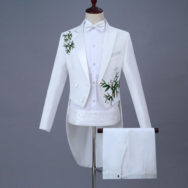

men's suits & blazers costume homme mariage 2021 man blazer white long jacket wedding party for men groomsmen 2 pieces mens tuxedo, White;black