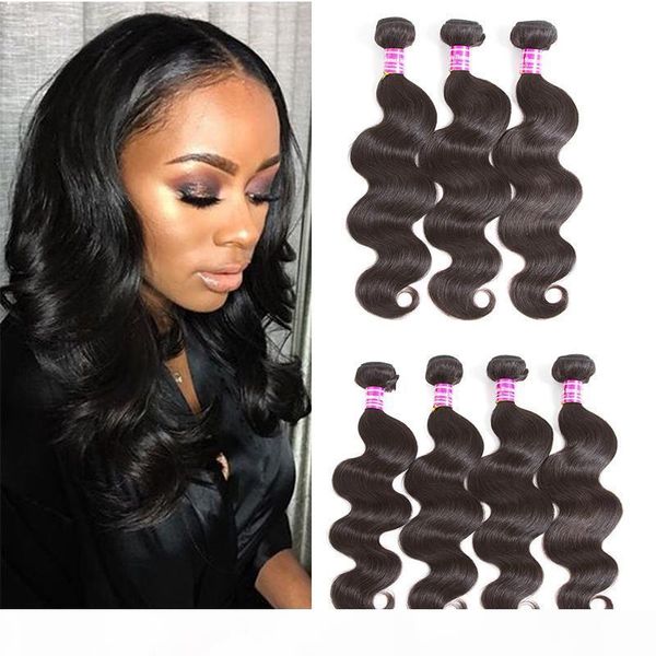 

cosy 8a grade raw indian virgin hair body wave remy human hair extensions peruvian brazilian mongolian malaysian weave bundles, Black