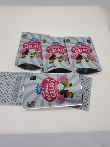 

white bubblegum gelato by backpack boyz 3.5-7g mylar bags local empty bag edibles packaging sqcjmc home_hot