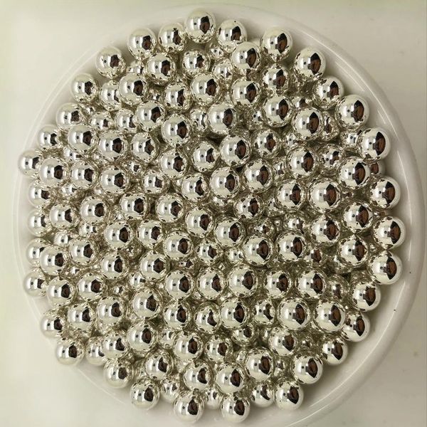 

new diy 4/5/6/8/10mm gold acrylic no hole round pearl spacer bbyovc, Black