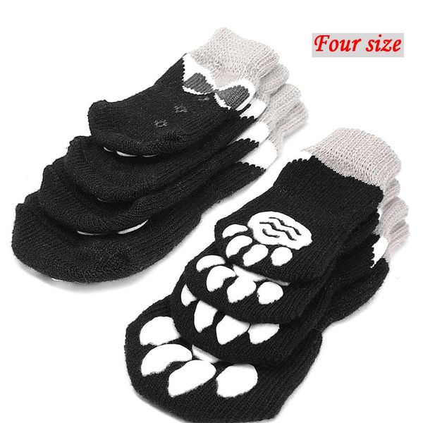 

anti-slip knit socks for pets with traction soles pet shoes boots for indoor wear slip on paw protectors for small med bbynmn