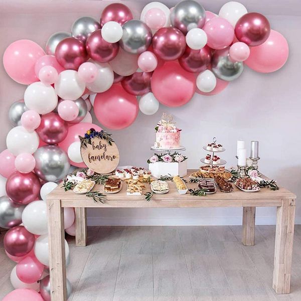 

fengrise macaron metallic balloon garland kit birthday party decor kids latex ballon set wedding party supplies baby shower bbyisb