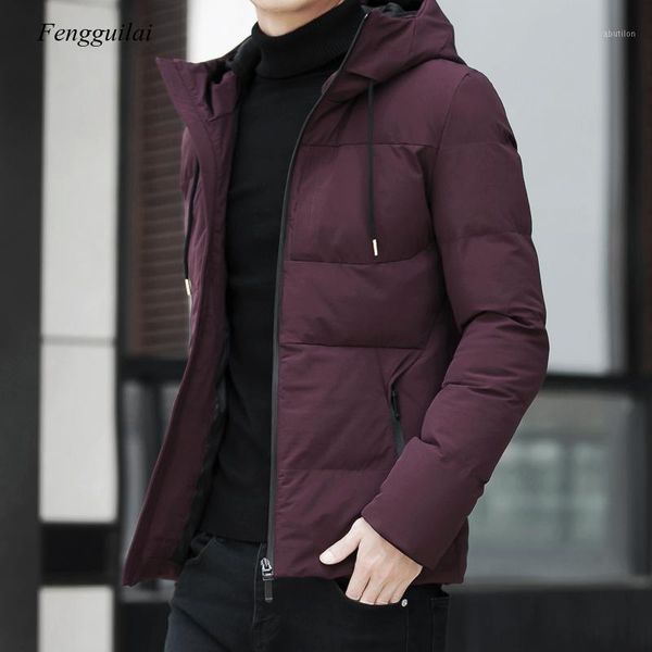 

men's down & parkas winter men parka outwear warm casual all-match men's coat male hooded jackets windproof padded overcoa, Black