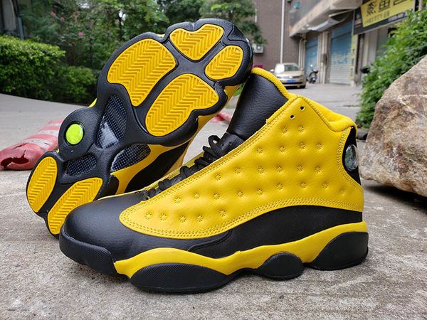 

men basketball shoes 13 yellow bumblebee jumpman rs-x transformes 13s xiii black sport shoe trainers sneakers with box, White;red