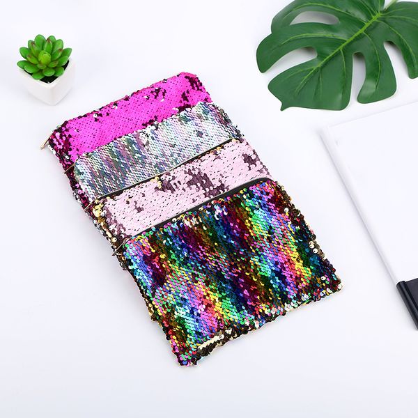 

organizador de maquiagem large capacity gold zipper bag women sequined bling makeup storage glitter pu cosmetics shopping bag