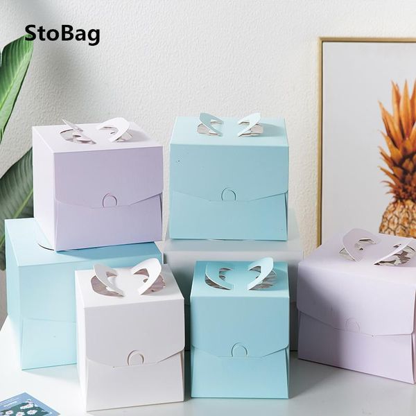 

stobag 4/6/8/10/12 inch thicken paper cake boxes and packaging birthday party baby shower patisserie celebrate portable cake box1