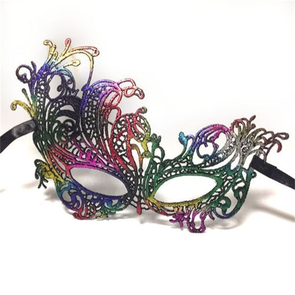 

mask the lace colorful victorian costume black masquerade ball prom halloween